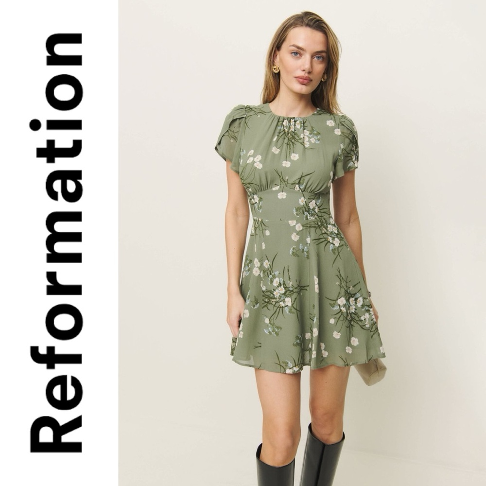 💚 Reformation Lula Mini Dress